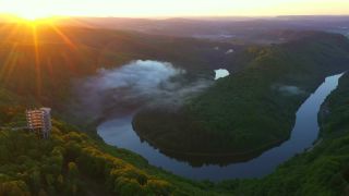 Link to Video | bird's-eye view, Germany, Saarland, aerial shot, Mettlach