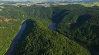 Link to Video | bird's-eye view, Germany, Saarland, aerial shot, Mettlach