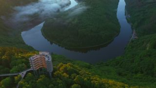 Link to Video | bird's-eye view, Germany, Saarland, aerial shot, Mettlach