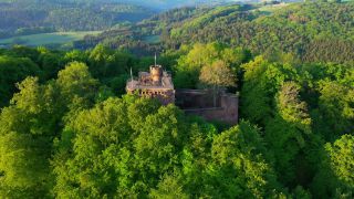 Link to Video | bird's-eye view, Germany, Saarland, aerial shot, Mettlach