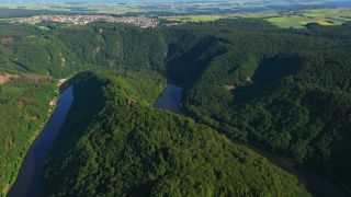 Link to Video | bird's-eye view, Germany, Saarland, aerial shot, Mettlach