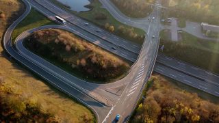 Link to Video | Germany, road, aerial shot, transport, thoroughfare