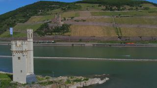 Link to Video | tourist destination, Germany, Europe, aerial shot, tourist attraction, tourism destination, Rhine, architectural structure, point of interest