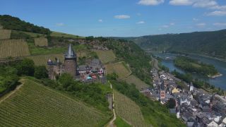 Link to Video | tourist destination, Germany, Europe, aerial shot, tourist attraction, tourism destination, Rhine, architectural structure, point of interest
