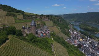 Link to Video | tourist destination, Germany, Europe, aerial shot, tourist attraction, tourism destination, Rhine, architectural structure, point of interest