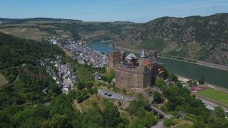 Link to Video | tourist destination, Germany, Europe, aerial shot, tourist attraction, tourism destination, Rhine, architectural structure, point of interest