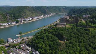 Link to Video | tourist destination, Germany, Europe, aerial shot, tourist attraction, tourism destination, Rhine, architectural structure, point of interest