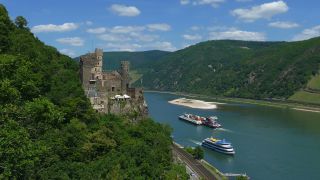 Link to Video | tourist destination, Germany, Europe, aerial shot, tourist attraction, tourism destination, Rhine, architectural structure, point of interest
