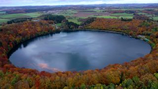 Link to Video | bird's-eye view, Rhineland-Palatinate, Eifel, Germany, aerial shot