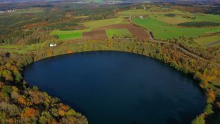 Link to Video | bird's-eye view, Rhineland-Palatinate, Eifel, Germany, aerial shot