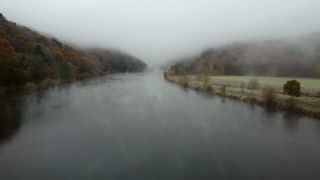 Link to Video | landscape, tree, Saarland, autumn, Saar, Merzig, Germany, fog, river, natural watercourse, Merzig-Wadern, nature