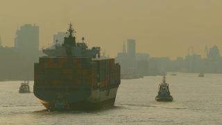 Link to Video | Hamburg, cargo ship, transport, cargo shipping, maritime transport, Elbe, container ship, logistics, Germany, water transport, mode of transport, river, port, container shipping, transport