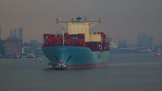 Link to Video | Hamburg, cargo ship, transport, cargo shipping, maritime transport, Elbe, container ship, logistics, Germany, water transport, mode of transport, river, port, container shipping, transport