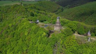 Link to Video | landscape, bird's-eye view, Rhineland-Palatinate, Germany, Hunsrück, Hochwald, aerial shot