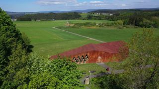 Link to Video | landscape, bird's-eye view, Rhineland-Palatinate, Germany, Hunsrück, Hochwald, aerial shot