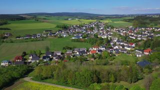 Link to Video | landscape, bird's-eye view, Rhineland-Palatinate, Germany, Hunsrück, Hochwald, aerial shot