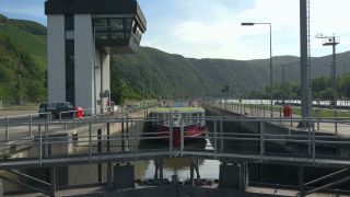 Link to Video | landscape, vacation, Rhineland-Palatinate, waterway, Saar, paid leave, cruise, leisure, Germany, river cruise ship, mode of transport, tourism region, cruise ship, river, travel, paid time off, transport, nature