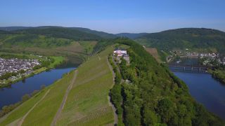 Link to Video | landscape, Rhineland-Palatinate, tourist destination, Moselbrücke Bullay, waterway, body of water, Wolf, Moselle, Germany, wine-producing region, vineyard, viticulture, river, Mosel-Saar-Ruwer, Moselle Valley