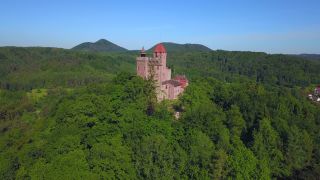 Link to Video | landscape, tree, tourist destination, Berwartstein Castle, castle, Palatinate, forest, Erlenbach bei Dahn, tourist attraction, Palatinate Forest, nature, Wasgau