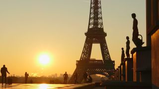 Link to Video | dawn, tourist destination, Sehenswürdigkeit, France, big city, million city, sunrise, metropolis, landmark, Eiffel Tower, Europe, tourist attraction, Silhouette, architectural structure, Paris, point of interest