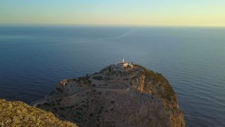 Link to Video | Cap de Formentor, bird's-eye view, tourist destination, sea, steep coast, cape, island, landform, Spain, aerial shot, Mediterranean Sea, tourist attraction, Balearic Islands, Vogelperspektive, Mediterranean Basin, Mallorca, coast, mediterranean sea