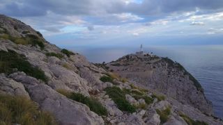 Link to Video | Cap de Formentor, bird's-eye view, tourist destination, sea, steep coast, cape, island, landform, Spain, aerial shot, Mediterranean Sea, tourist attraction, Balearic Islands, Vogelperspektive, Mediterranean Basin, Mallorca, coast, mediterranean sea