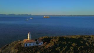 Link zum Video | Vogelperspektive, Tourismusziel, Meer, Alcudia Port, Spanien, Luftaufnahme, Mittelmeer, Balearische Inseln, Mittelmeerraum, Mallorca, Mittelmeer