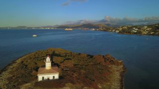 Link to Video | bird's-eye view, tourist destination, sea, Alcudia Port, Spain, aerial shot, Mediterranean Sea, Balearic Islands, Mediterranean Basin, Mallorca, mediterranean sea