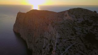 Link to Video | landscape, sea, steep coast, cape, Spain, aerial shot, Mediterranean Sea, Balearic Islands, Mediterranean Basin, nature, Mallorca, mediterranean sea