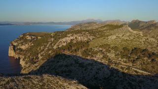 Link to Video | landscape, sea, steep coast, cape, Spain, aerial shot, Mediterranean Sea, Balearic Islands, Mediterranean Basin, nature, Mallorca, mediterranean sea