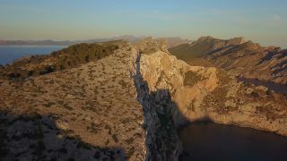 Link to Video | landscape, sea, steep coast, cape, Spain, aerial shot, Mediterranean Sea, Balearic Islands, Mediterranean Basin, nature, Mallorca, mediterranean sea