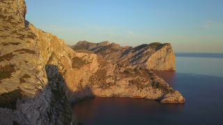 Link to Video | landscape, sea, steep coast, cape, Spain, aerial shot, Mediterranean Sea, Balearic Islands, Mediterranean Basin, nature, Mallorca, mediterranean sea