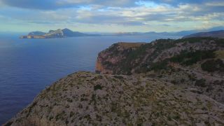 Link to Video | landscape, sea, steep coast, cape, Spain, aerial shot, Mediterranean Sea, Balearic Islands, Mediterranean Basin, nature, Mallorca, mediterranean sea