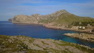 Link to Video | Cala Barques, Cap de Formentor, sea, physical location, bay, mountain range, Mediterranean Sea, Cala Sant Vicenç, Majorca, Balearic Islands, Mallorca, Mediterranean Basin, Mallorca, mediterranean sea