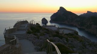 Link to Video | Cap de Formentor, landscape, time of the day, rock, sea, cape, sunrise, Serra de Tramuntana, mountain range, Mediterranean Sea, Balearic Islands, scenic viewpoint, Mediterranean Basin, morning, nature, Mallorca