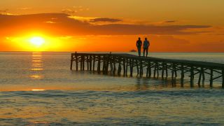 Link to Video | landscape, Alcudia beach, surf, water, Spain, Mediterranean Sea, Balearic Islands, red sky at morning, Mediterranean Basin, morning, nature, Mallorca, coast