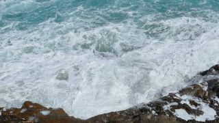 Link to Video | sea spray, sea, surf, sea foam, water, shore, Mediterranean Sea, nature, storm, coast