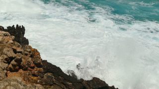 Link to Video | sea spray, sea, surf, sea foam, water, shore, Mediterranean Sea, nature, storm, coast