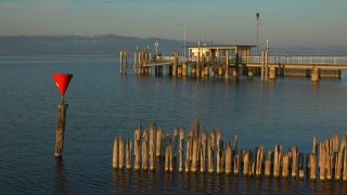 Link to Video | Alps, Germany, breakwater, lake, water, Lake Constance, Southern Germany, mountain range, Wasserburg am Bodensee, wooden fence, land waters, Baden-Württemberg