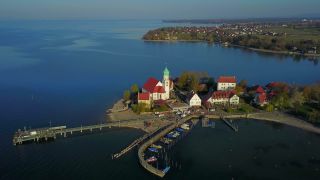 Link to Video | lake, Pfarrkirche, Christian Church, Lake Constance, Southern Germany, Wasserburg am Bodensee, Bavaria
