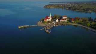 Link to Video | lake, Pfarrkirche, Christian Church, Lake Constance, Southern Germany, Wasserburg am Bodensee, Bavaria