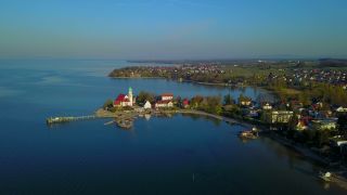 Link to Video | lake, Pfarrkirche, Christian Church, Lake Constance, Southern Germany, Wasserburg am Bodensee, Bavaria