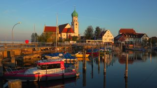 Link to Video | lake, Pfarrkirche, Christian Church, Lake Constance, Southern Germany, Wasserburg am Bodensee, Bavaria