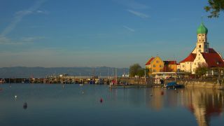 Link to Video | lake, Pfarrkirche, Christian Church, Lake Constance, Southern Germany, Wasserburg am Bodensee, Bavaria