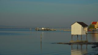 Link zum Video | See, St. Georg, Kirche, Bodensee, Süddeutschland, Wasserburg, Bayern
