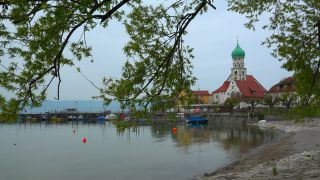 Link to Video | lake, Pfarrkirche, Christian Church, Lake Constance, Southern Germany, Wasserburg am Bodensee, Bavaria