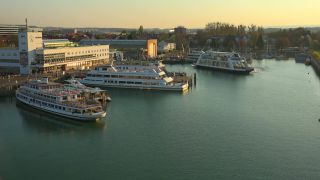 Link to Video | Friedrichshafen, Zeppelin Museum Friedrichshafen, ferry ship, Friedrichshafen, Lake Constance, port, Southern Germany, ferry shipping, Baden-Württemberg