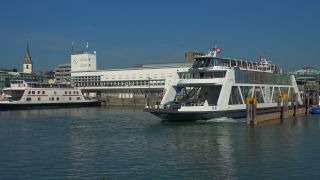 Link to Video | Friedrichshafen, Zeppelin Museum Friedrichshafen, ferry ship, Friedrichshafen, Lake Constance, port, Southern Germany, ferry shipping, Baden-Württemberg