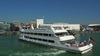 Link to Video | Friedrichshafen, Zeppelin Museum Friedrichshafen, ferry ship, Friedrichshafen, Lake Constance, port, Southern Germany, ferry shipping, Baden-Württemberg