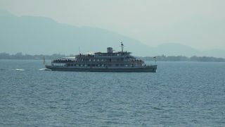 Link to Video | Lindau, maritime transport, lake, ferry ship, Lake Constance, vehicle, mountain range, ferry shipping, transport